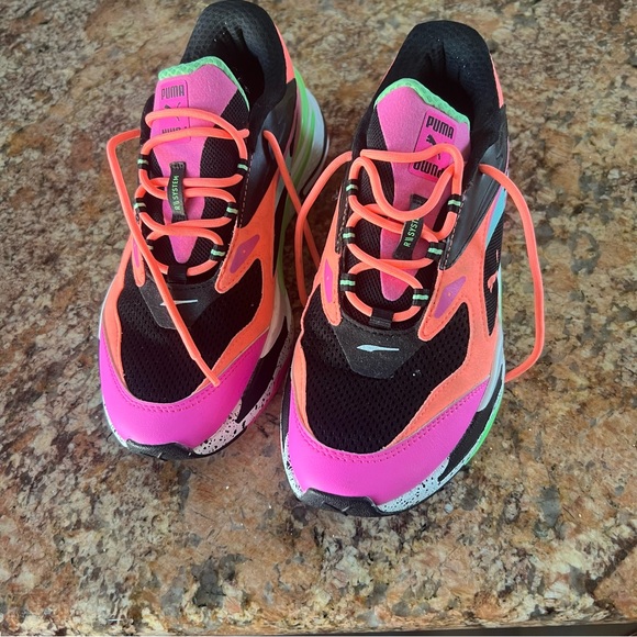 Puma Shoes - Puma Vibrant Pink and Orange Athletic Shoes